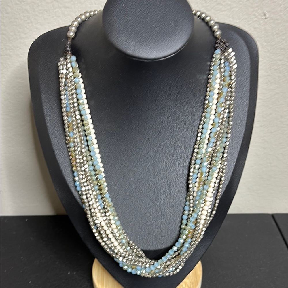 Nakamol Multistrand Sparkly Layered Beaded Necklace Statement